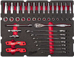 Packout Foam Insert 3/8" Ratchet & Socket Set 55-Piece Mw Packout Foam Insert 3/8" Ratchet & Socket Set 55-Piece Mw