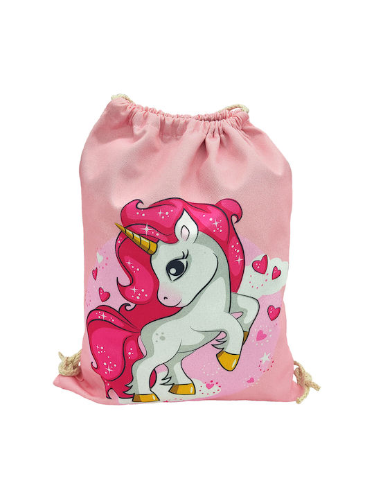 Gift-Me Unicorn Παιδική Τσάντα Πλάτης Ροζ 42x32εκ.
