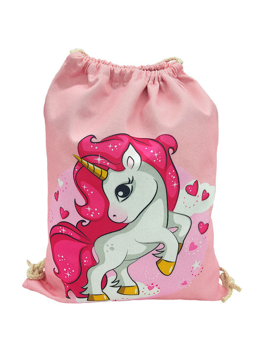 Gift-Me Unicorn Παιδική Τσάντα Πλάτης Ροζ 42x32εκ.