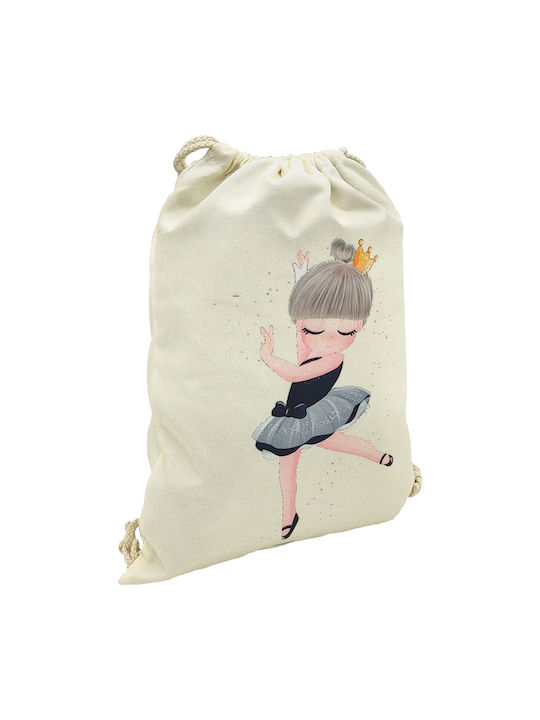Gift-Me Μπαλαρίνα Kids Bag Backpack White 42cmx32cmcm
