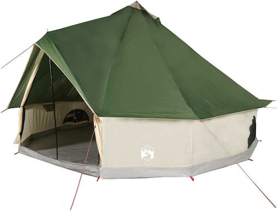 vidaXL Campingzelt Teepee Grüne für 6 Personen 305x305x200cm