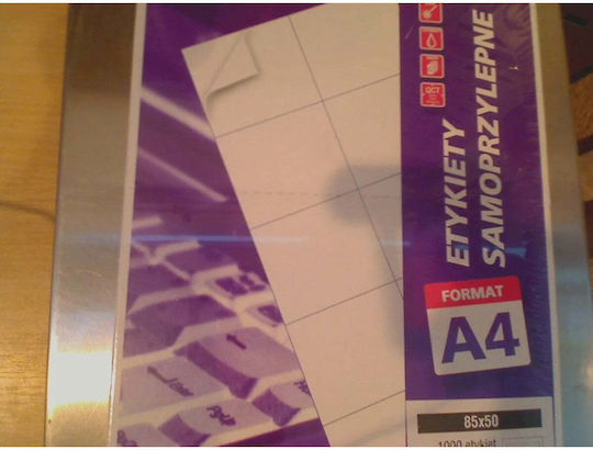 Emerson Self-Adhesive Rectangular A4 Labels 85x50mm