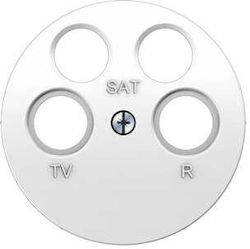 Hager R.1 R.3 TV-Antenna Socket Front in White ...