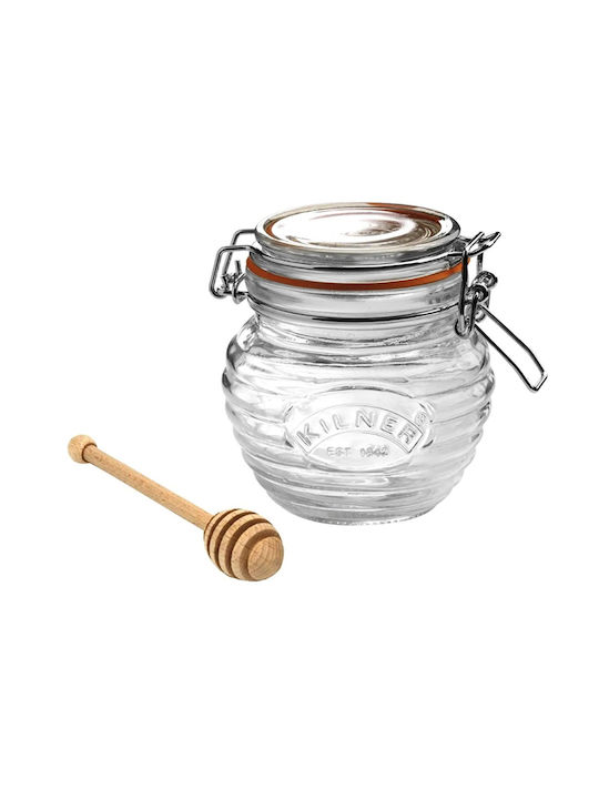 KIlner Βάζο Γενικής Χρήσης με Καπάκι Ξύλινο Γκρι 400ml