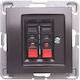 Ospel Multimedia-Steckdosenplatte in Gray Farbe GG-2y m 50