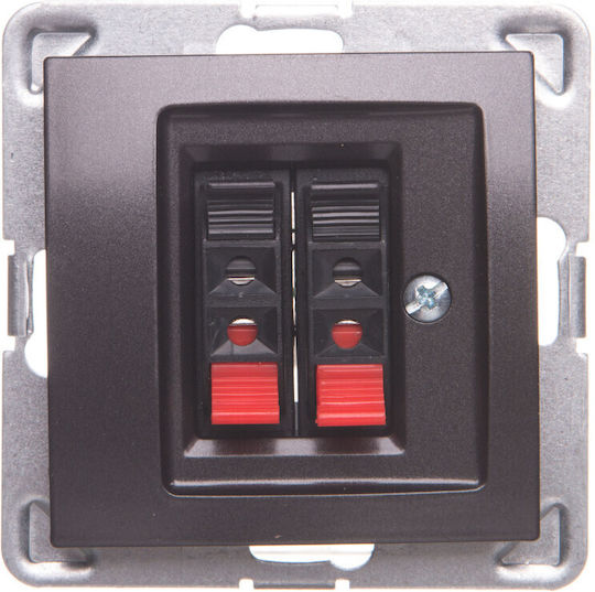 Ospel Multimedia-Steckdosenplatte in Gray Farbe GG-2y m 50