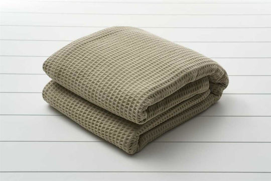 Vesta Home Κουβέρτα Πικέ Μονή 170x250εκ. Sand