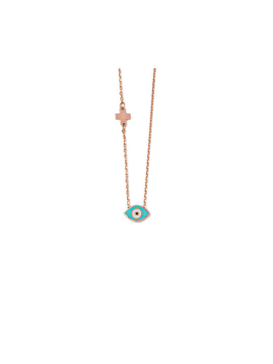 George Art Jewels Necklace Talisman Eye from Gold Plated Silver