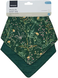 Kikka Boo Secret Garden Αδιάβροχη Μπαντάνα Υφασμάτινη με Κουμπί Green 2τμχ