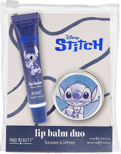 Mad Beauty Stitch Denim Lip Balm Duo Ενυδατικό Βάλσαμο Χειλιών