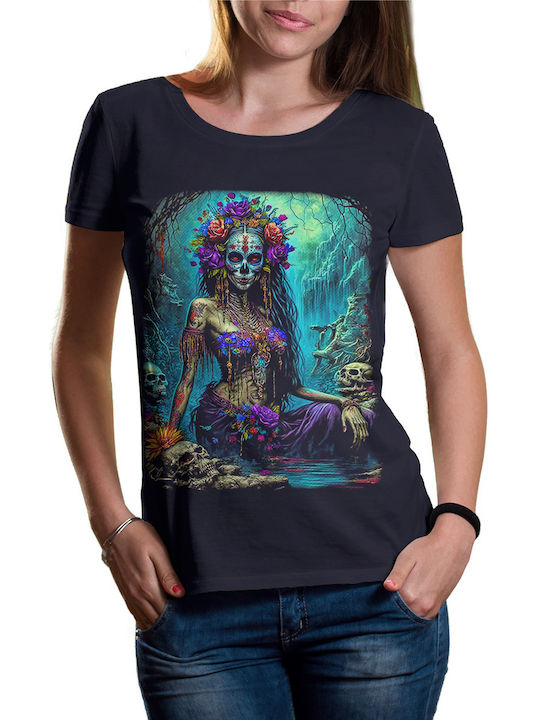 Artcraft Gothic Girl Γυναικείο Αθλητικό T-shirt Black