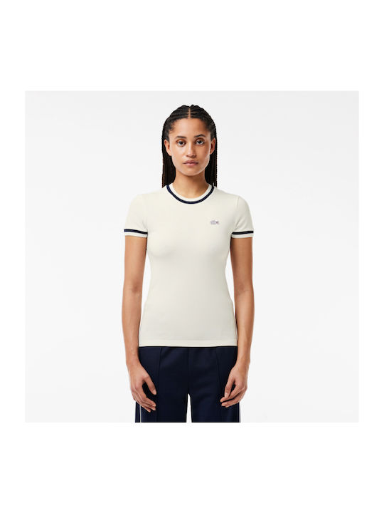 Lacoste Γυναικείο Αθλητικό T-shirt Λευκό