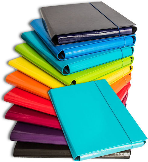 Barbara Folder with Velcro and Ears for Paper A4 Blue