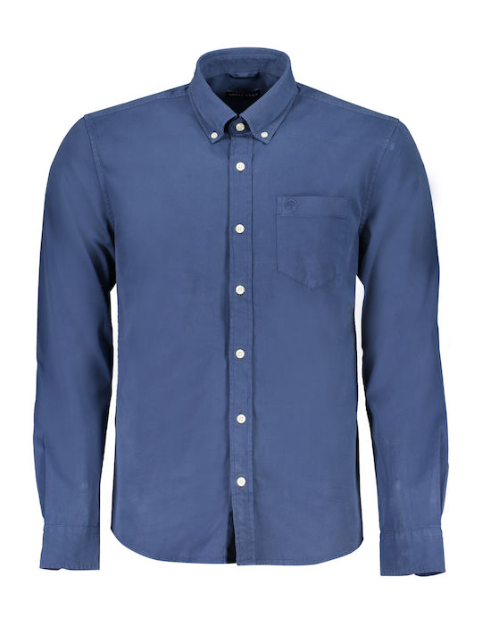 North Sails Men's Shirt Long Sleeve Cotton Blue