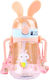Tpster Sticlă pentru Copii Plastic Roz 450ml
