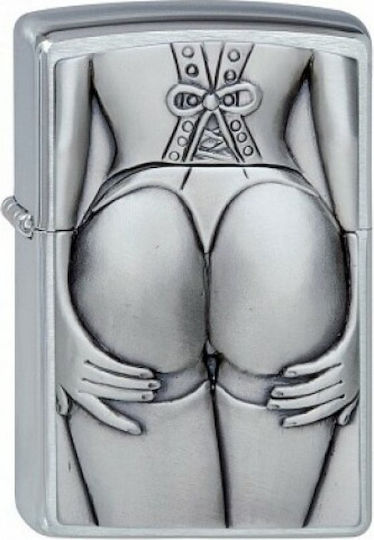 Zippo Girl Αναπτήρας Φλόγας σε Ασημί χρώμα