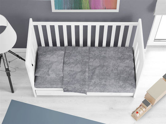 Dimcol Βρεφική Παπλωματοθήκη Bebe Premium Shadow Dark Grey 120x160εκ.