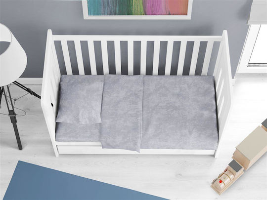 Dimcol Βρεφική Παπλωματοθήκη Bebe Premium Shadow Light Grey 120x160εκ.