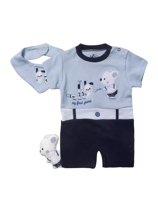 Hashtag Baby Bodysuit Set Short-Sleeved Light Blue 2pcs