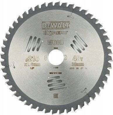 DEWALT Blade Disc de tăiere Lemn cu 48 Dinti 216mm