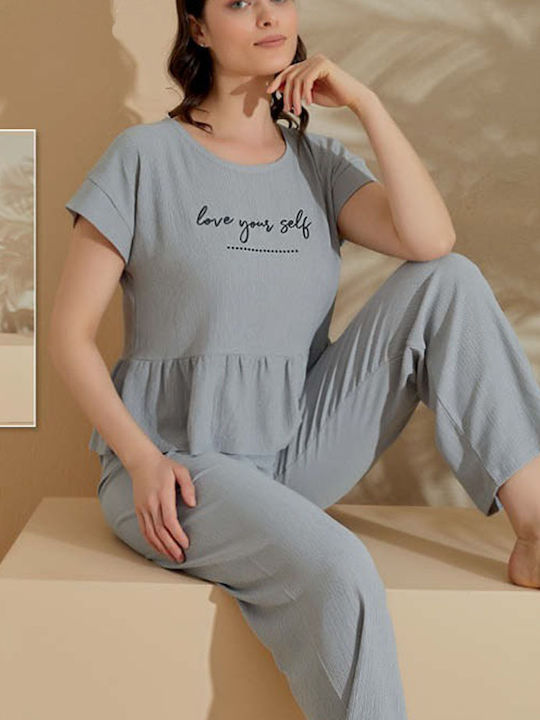 Boyraz Set Pijamale pentru Femei Gri
