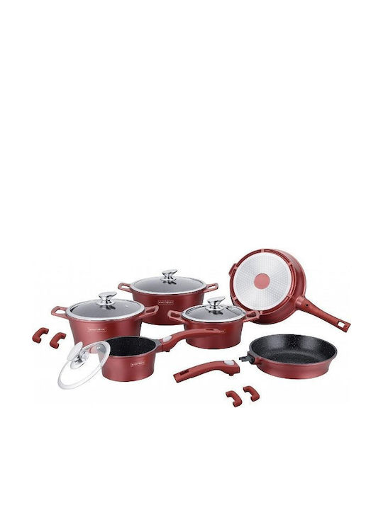 Royalty Line Cookware Set of Stainless Steel with Non-stick Coating 14pcs