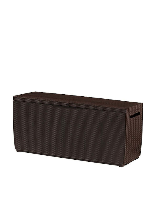 Keter Cutie de depozitare pentru exterior Rattan 305lt Maro L123xW53.5xH57buc