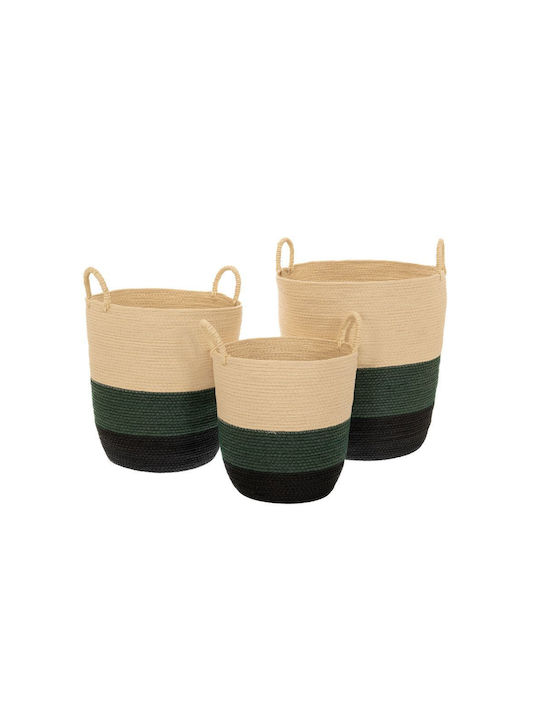 Iliadis Set of Decorative Baskets Straw with Ha...