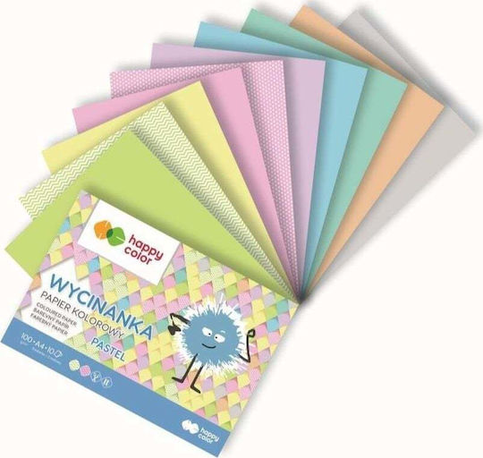 Happy Color Χαρτί Εκτύπωσης A4 100gr/m² 10 φύλλα Πολύχρωμο