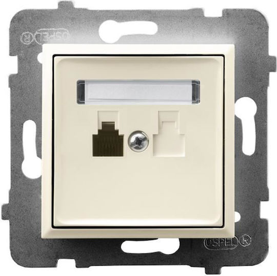 Ospel Front Single Telephone Socket GPT-1U m 27