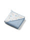 Babyono Baby Hooded Towel Terry Blue Blue 100x100cm