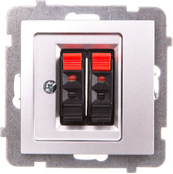 Ospel Πρίζα Ηχείων σε Ασημί χρώμα GG-2g m 18