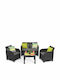 Garden & Outdoor Furniture Sets Living Room Set Pieces Graphite 4 Pieces