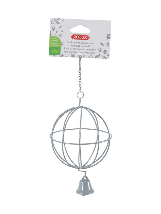 Zolux Metal Hay Ball Hanging Sr 10 Cm Col Grey