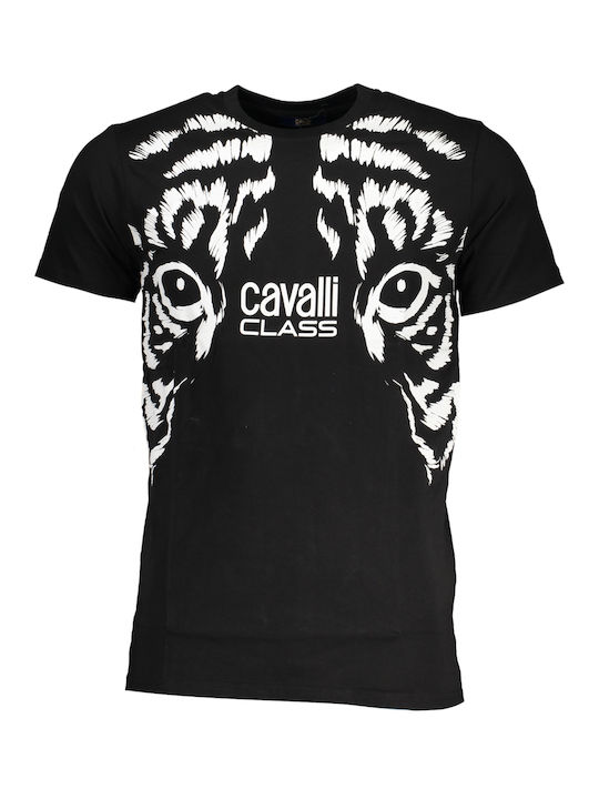Roberto Cavalli Herren T-Shirt Kurzarm Black