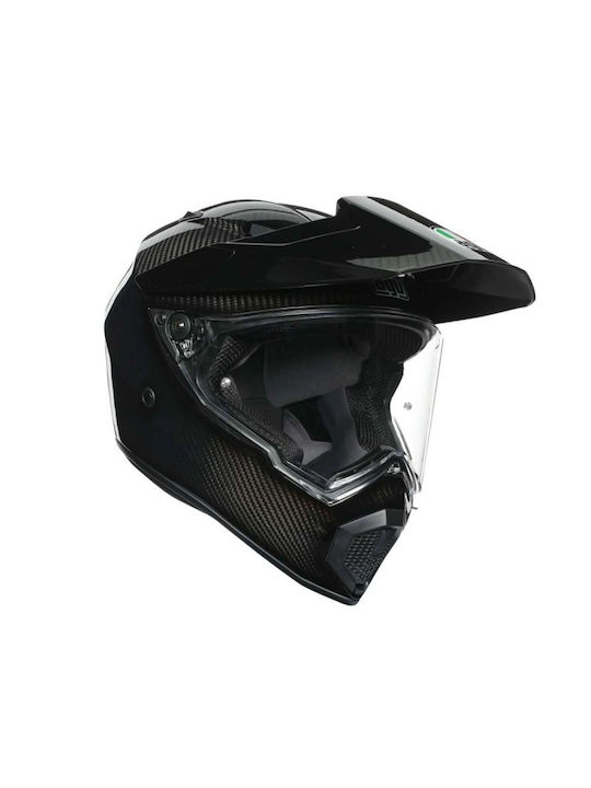 AGV Dual AX-9 Mono Gloss Carbon Κράνος Μηχανής On-Off ECE 22.06 1365gr με Pinlock