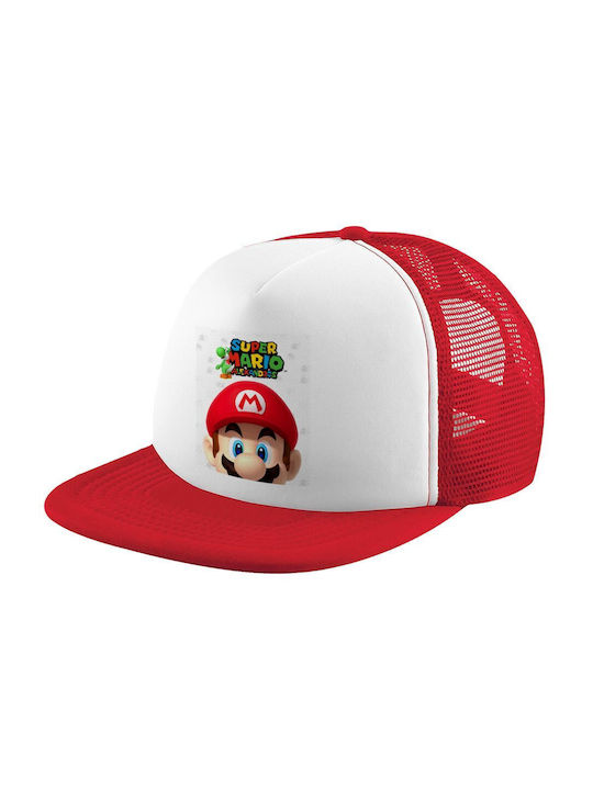 Koupakoupa Παιδικό Καπέλο Jockey Υφασμάτινο Super Mario Head Λευκό