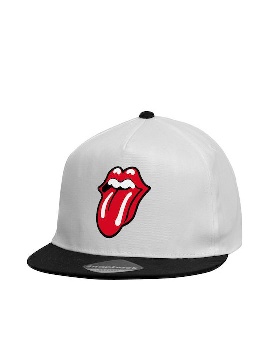 Koupakoupa Παιδικό Καπέλο Υφασμάτινο Rolling Stones Kiss Λευκό