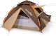 Keumer Automatisch Campingzelt Braun mit Doppeltuch 4 Jahreszeiten für 3 Personen 210x210x125cm
