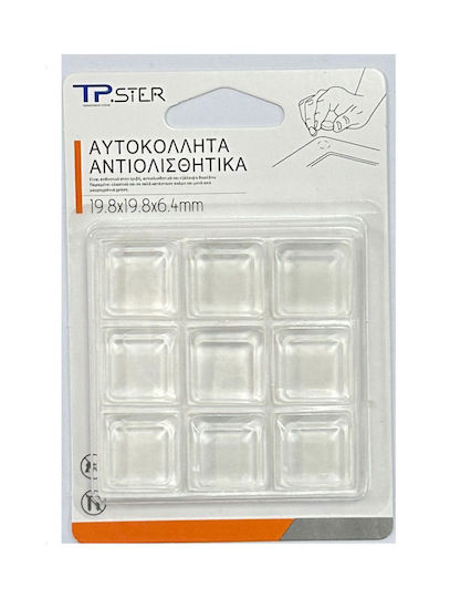 Tpster 34788 Square Door Buffers with Sticker 19.8x19.8mm 9pcs