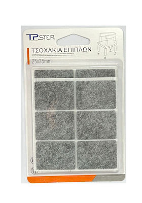 Tpster 34762 Rectangular Felts with Sticker 25x35mm 12pcs