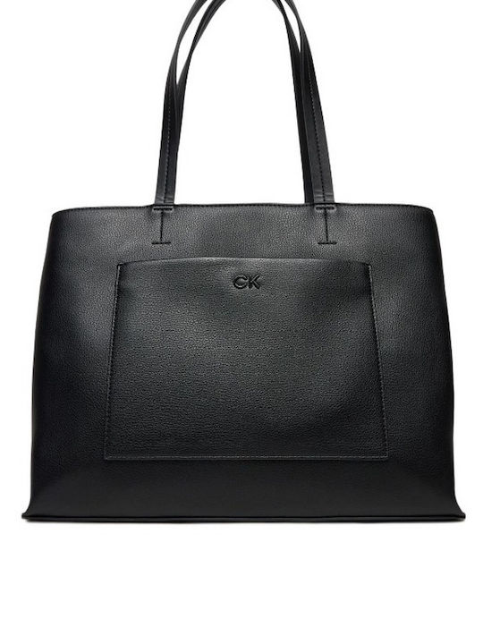 Calvin Klein Дамска Чанта Tote За Ръка Черно