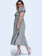 Sommer Midi Damenkleid Blau