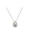 Necklace Eye from White Gold 18k with Diamond