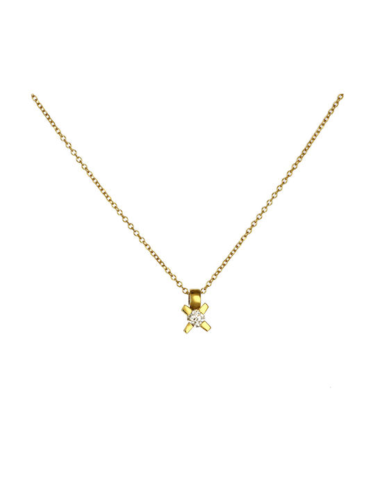 Necklace from Gold 18k with Diamond