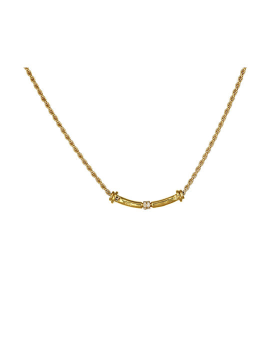 Necklace from Gold 18k with Diamond