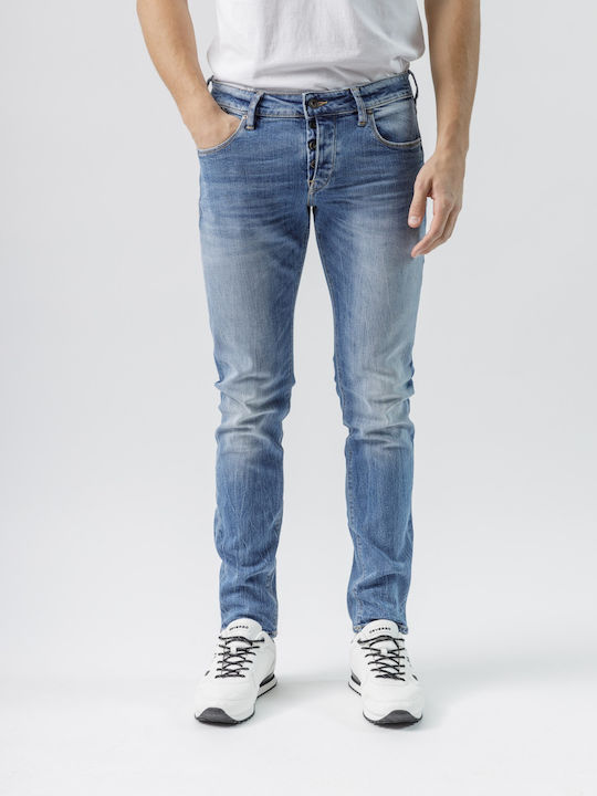 Devergo Dylan Men's Jeans Pants Washed Blue