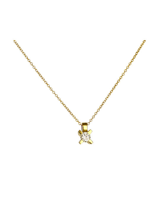 Necklace from Gold 18k with Diamond