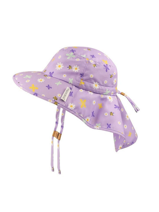 Flapjackkids Kids' Hat Bucket Fabric Sunscreen Purple