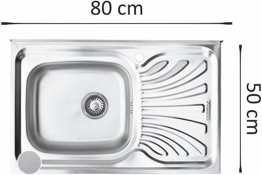 Freddo Sn9001s Chiuvetă De Bucătărie Drop-In Inox L80xL50cm Argintie